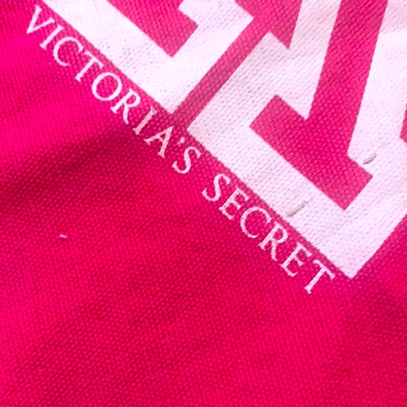 RARE VICTORIA SECRET LOVE HOT PINK  LARGE CANVAS BAG TOTE BARBIE UNIVERSITY - Picture 8 of 12